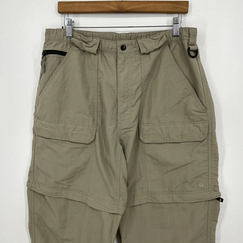 The North Face Cargo Pants Men's L Beige‎ Convertible Zip Hiking Outdoors